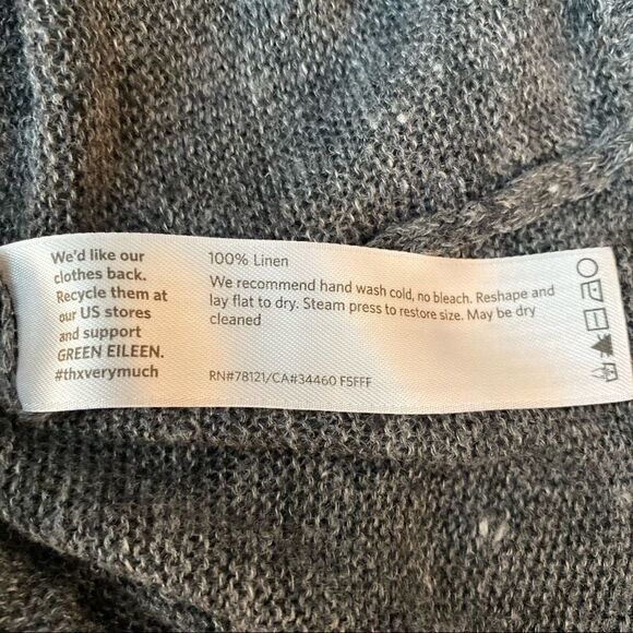 Eileen Fisher Linen Pullover Sweater Gray Size XS - Picture 7 of 7